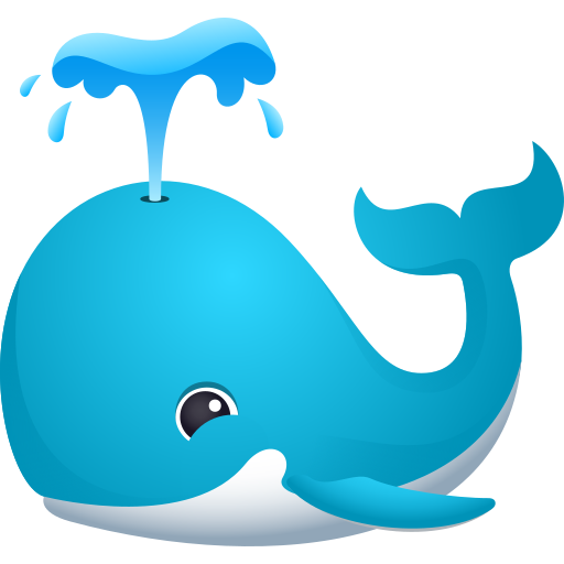 Spouting Whale as drawn by JoyPixels in 11.0