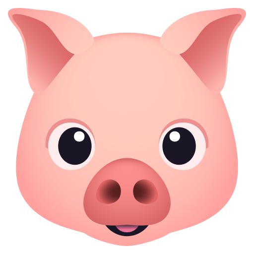 Pig Face as drawn by JoyPixels in 11.0