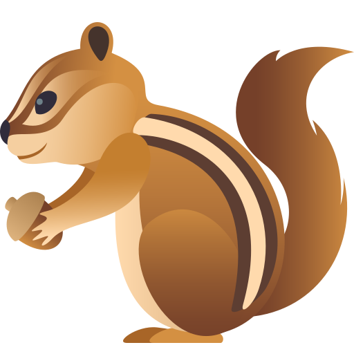 Streifenhörnchen as rendered by JoyPixels
