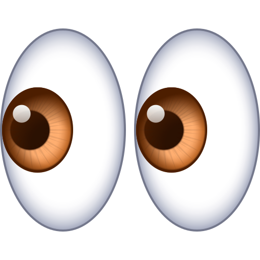 Eyes as drawn by JoyPixels in 11.0