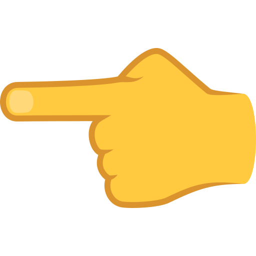 nach links weisender Zeigefinger as rendered by JoyPixels