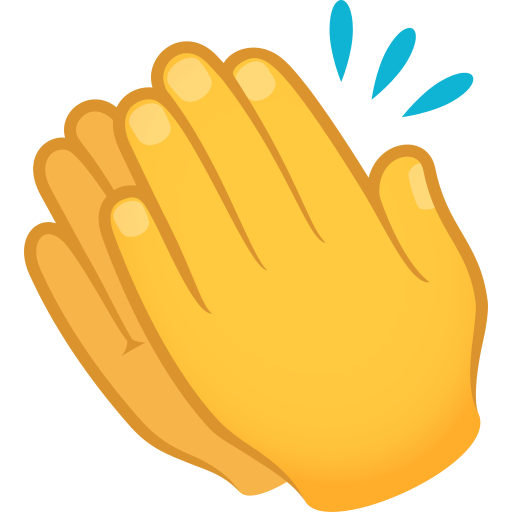 Clapping Hands as drawn by JoyPixels in 11.0