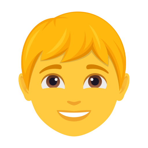 Boy as drawn by JoyPixels in 11.0
