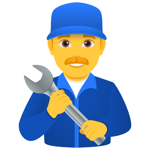 man mechanic as rendered by JoyPixels