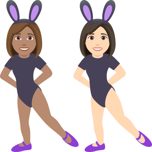 Women with Bunny Ears: Medium Skin Tone, Light Skin Tone, the design in this release