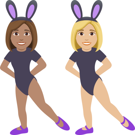 Women with Bunny Ears: Medium Skin Tone, Medium-Light Skin Tone, the design in this release