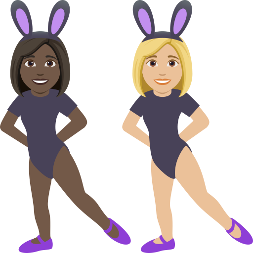 Women with Bunny Ears: Dark Skin Tone, Medium-Light Skin Tone, the design in this release