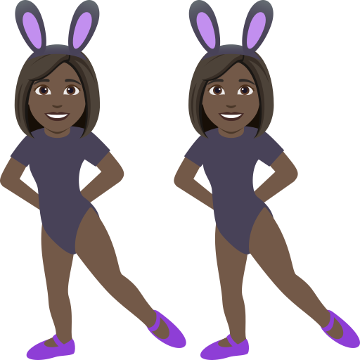 Women with Bunny Ears: Dark Skin Tone, the design in this release