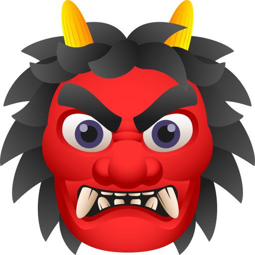 demonio japonés oni as rendered by JoyPixels
