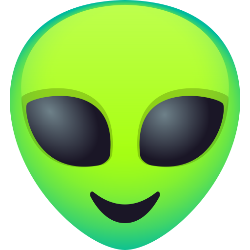 Alien as drawn by JoyPixels in 11.0