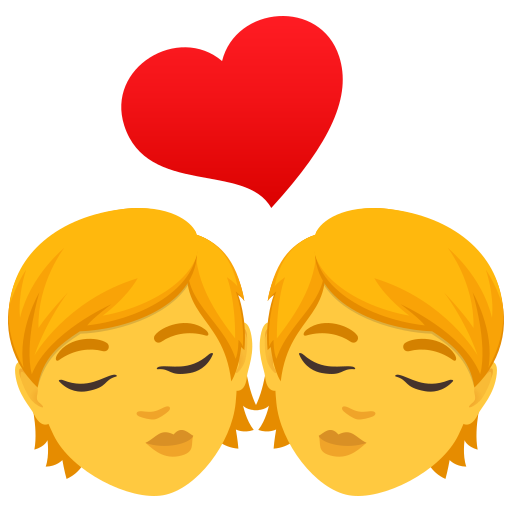 Kiss as drawn by JoyPixels in 11.0