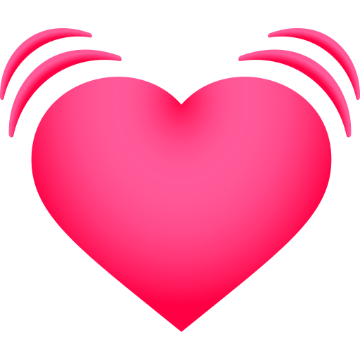 Beating Heart as drawn by JoyPixels in 11.0