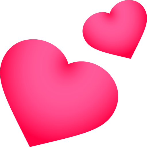 Two Hearts as drawn by JoyPixels in 11.0