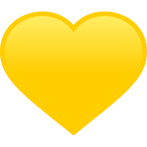 Yellow Heart as drawn by JoyPixels in 11.0