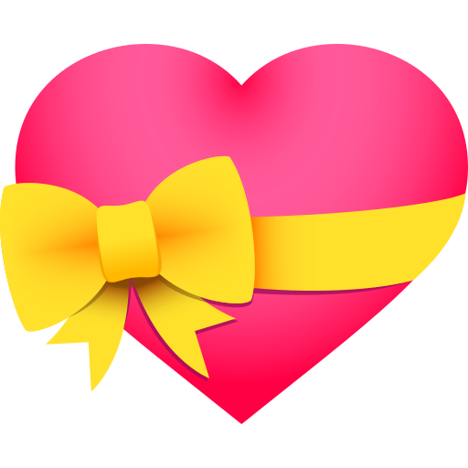 Heart with Ribbon as drawn by JoyPixels in 11.0