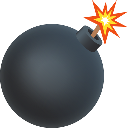 bomb as rendered by JoyPixels