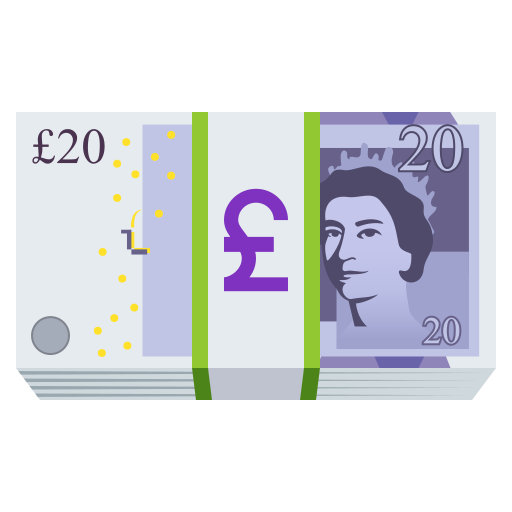 Pound Banknote as drawn by JoyPixels in 11.0