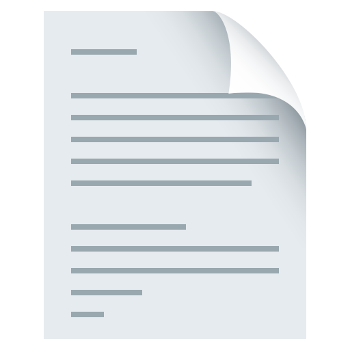 Page Facing up as drawn by JoyPixels in 11.0