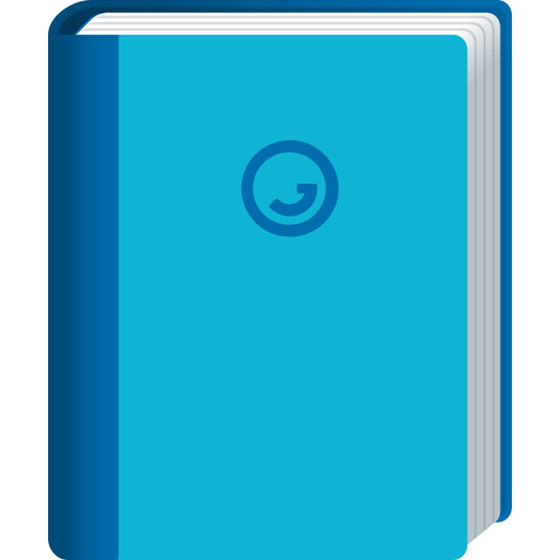 blue book as rendered by JoyPixels