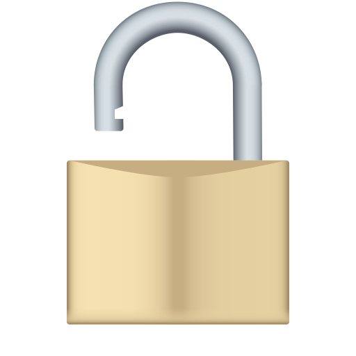 unlocked as rendered by JoyPixels