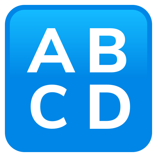input latin uppercase as rendered by JoyPixels
