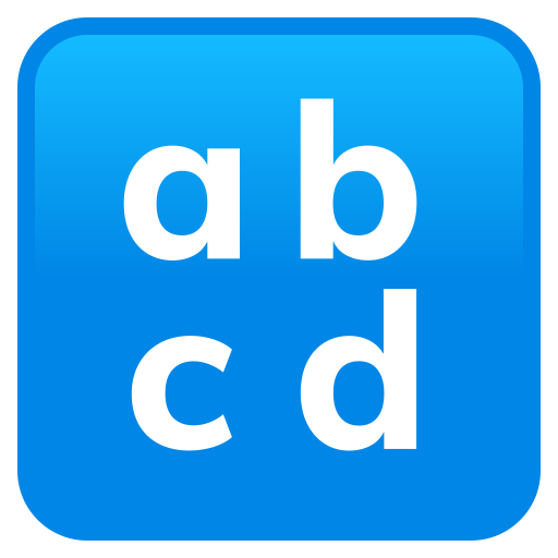 Input Latin Lowercase as drawn by JoyPixels in 11.0