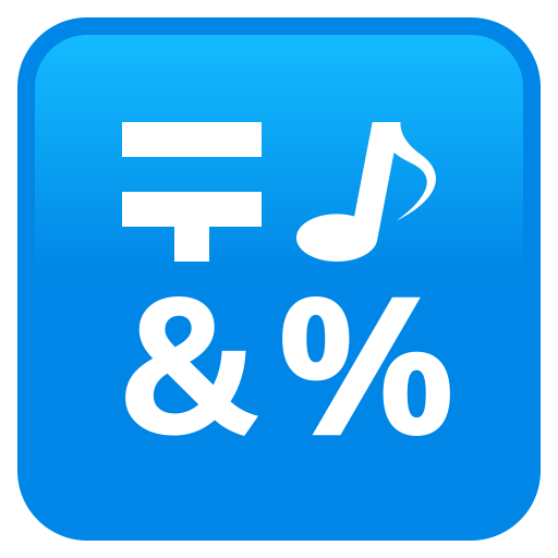 input symbols as rendered by JoyPixels