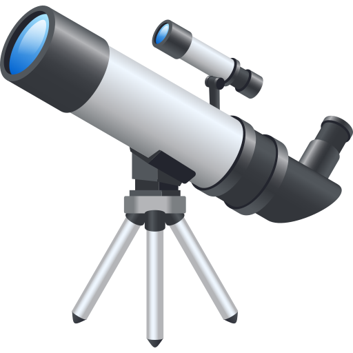 Telescope as drawn by JoyPixels in 11.0