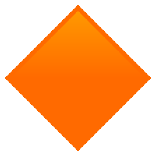 large orange diamond as rendered by JoyPixels