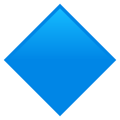 large blue diamond as rendered by JoyPixels