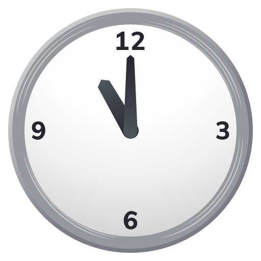 eleven o’clock as rendered by JoyPixels