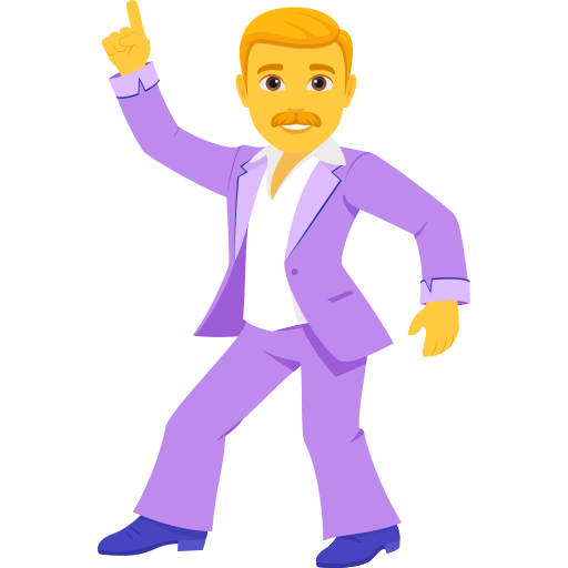 man dancing as rendered by JoyPixels