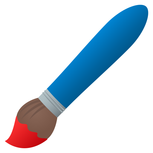 paintbrush as rendered by JoyPixels