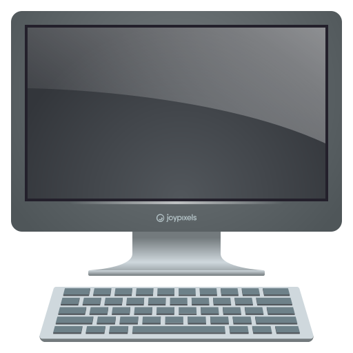 desktop computer as rendered by JoyPixels