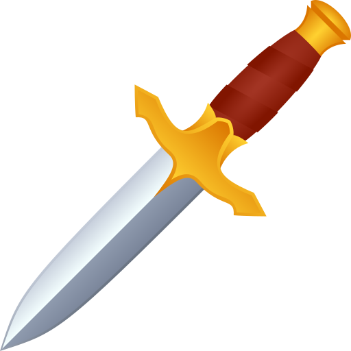 dagger as rendered by JoyPixels