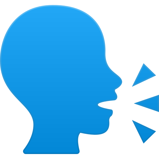 Speaking Head as drawn by JoyPixels in 11.0