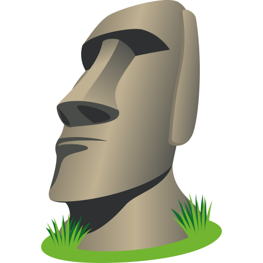 Moai as rendered by JoyPixels