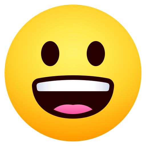 grinning face as rendered by JoyPixels