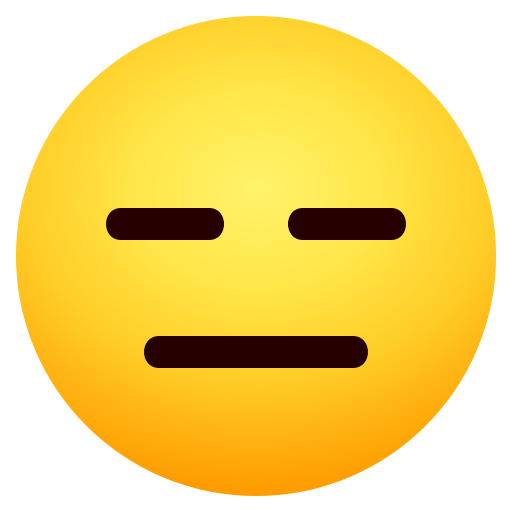 Expressionless Face as drawn by JoyPixels in 11.0