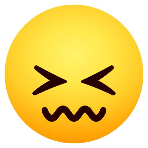 Confounded Face as drawn by JoyPixels in 11.0