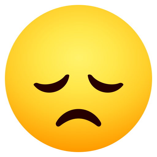 Disappointed Face as drawn by JoyPixels in 11.0