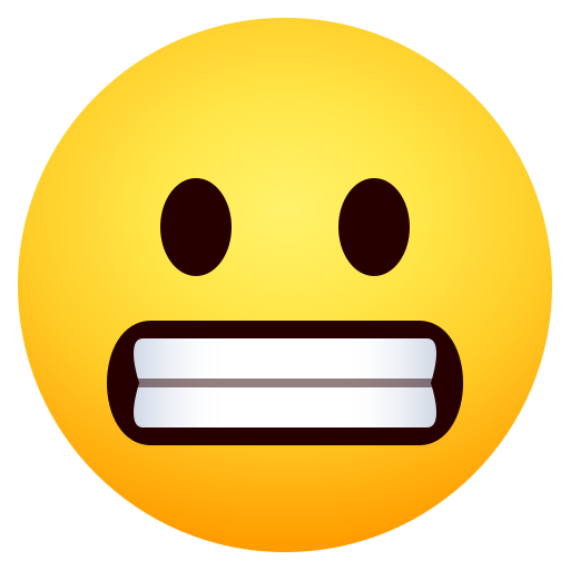 Grimacing Face as drawn by JoyPixels in 11.0
