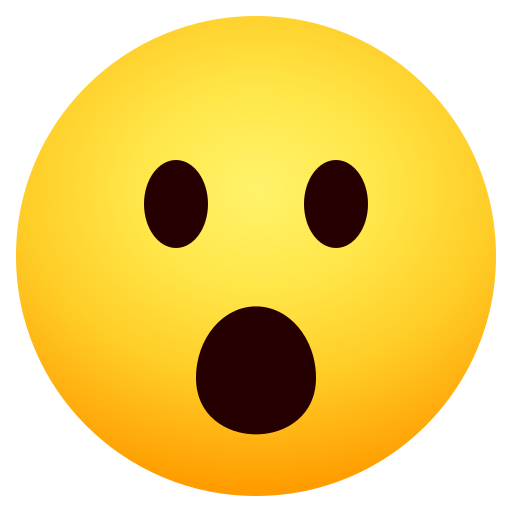 Face with Open Mouth as drawn by JoyPixels in 11.0