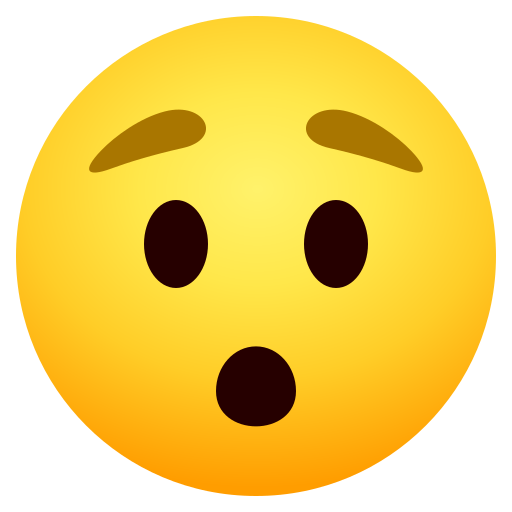 Hushed Face as drawn by JoyPixels in 11.0