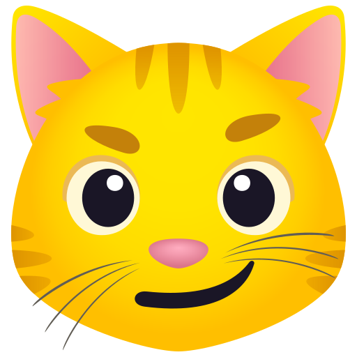 Cat with Wry Smile as drawn by JoyPixels in 11.0