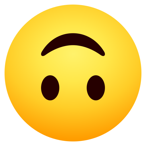 Upside-Down Face as drawn by JoyPixels in 11.0