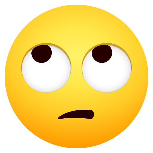 Face with Rolling Eyes as drawn by JoyPixels in 11.0