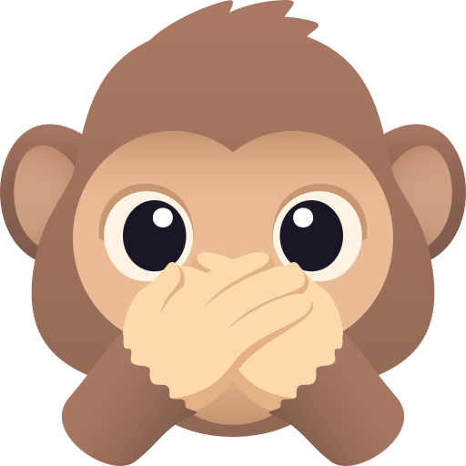 Speak-No-Evil Monkey as drawn by JoyPixels in 11.0