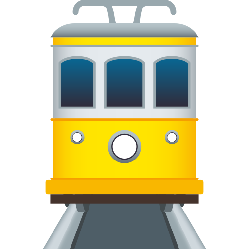tram as rendered by JoyPixels