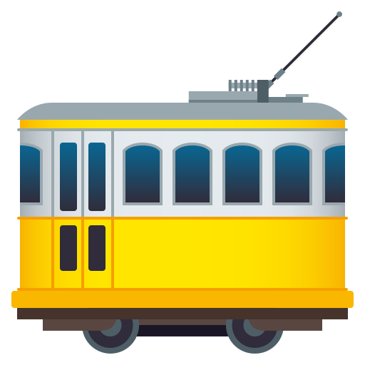 tram car as rendered by JoyPixels